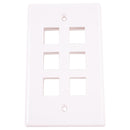 Monster Just Hook It Up White 6 gang Plastic Keystone Wall Plate 1 pk