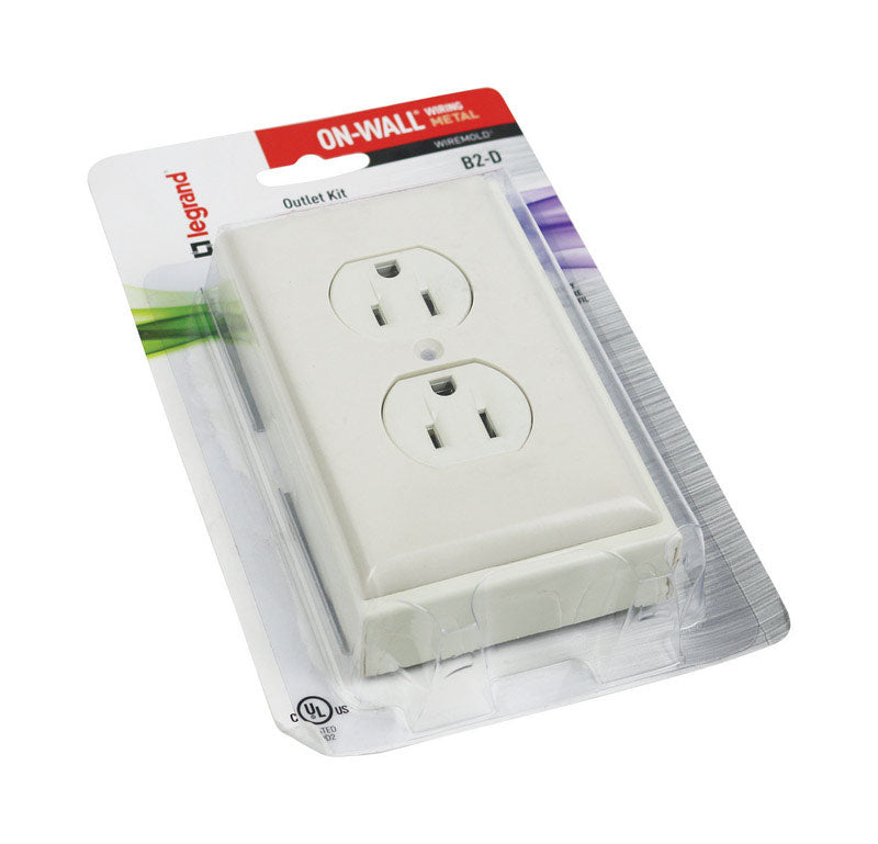 Legrand Rectangle Plastic 1 gang Outlet Box Ivory