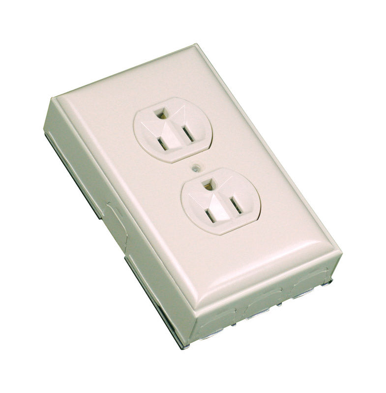 Legrand Rectangle Plastic 1 gang Outlet Box Ivory