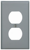 Leviton Gray 1 gang Thermoset Plastic Duplex Wall Plate 1 pk