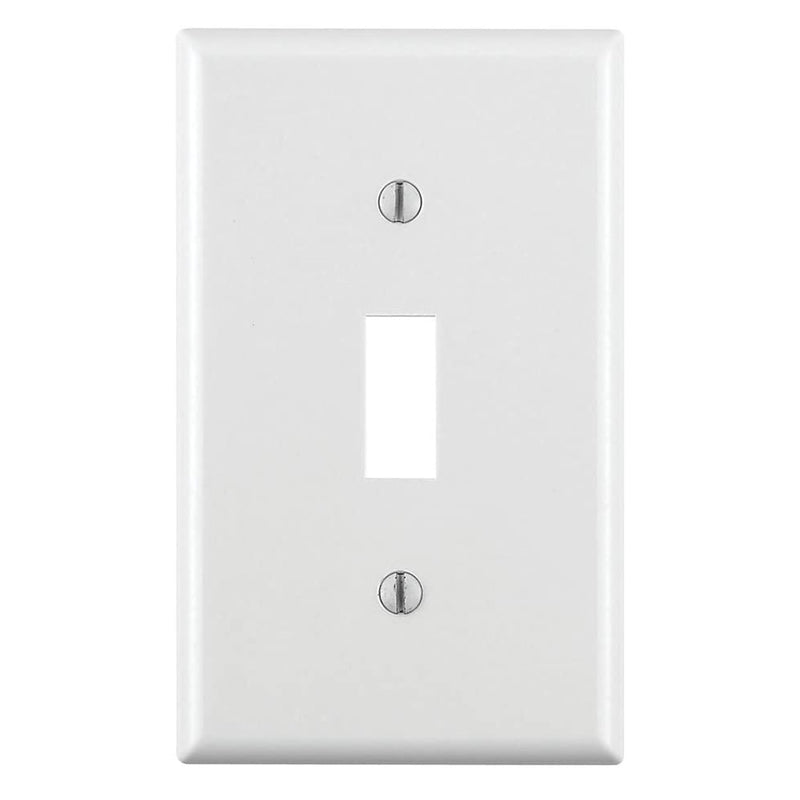 Leviton White 1 gang Thermoset Plastic Toggle Wall Plate 10 pc