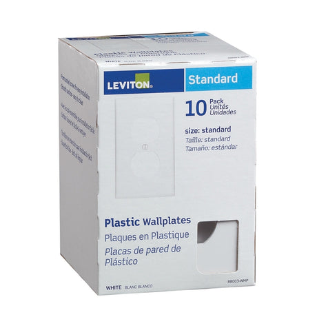 Leviton White 1 gang Thermoset Plastic Duplex Wall Plate 10 pc