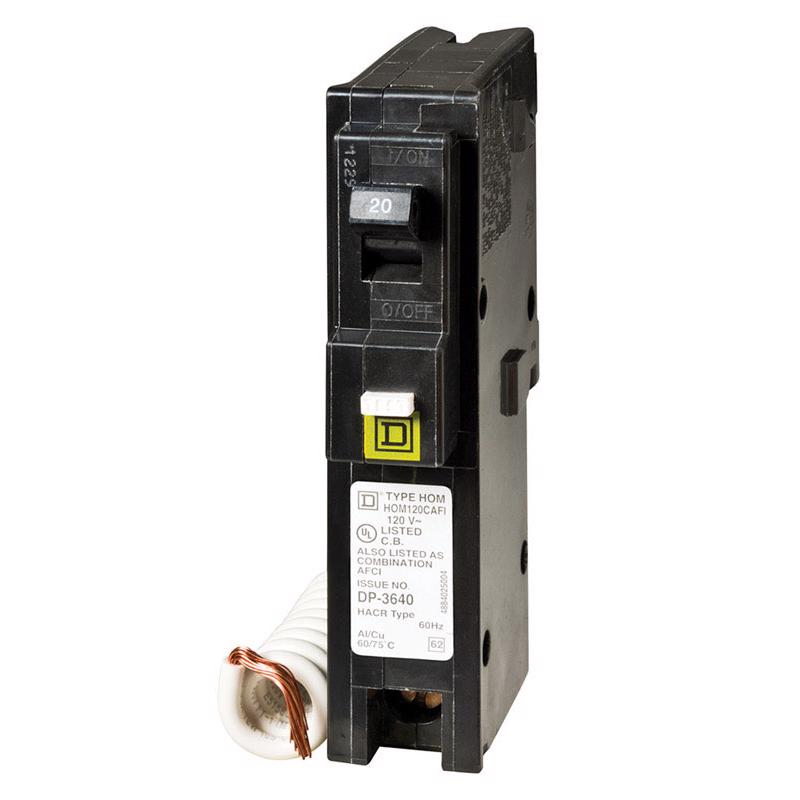 Square D HomeLine 20 amps Surge Single Pole Circuit Breaker