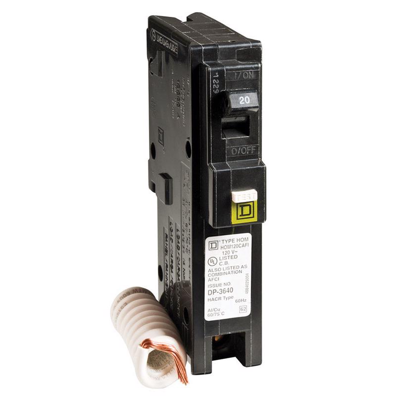 Square D HomeLine 20 amps Surge Single Pole Circuit Breaker