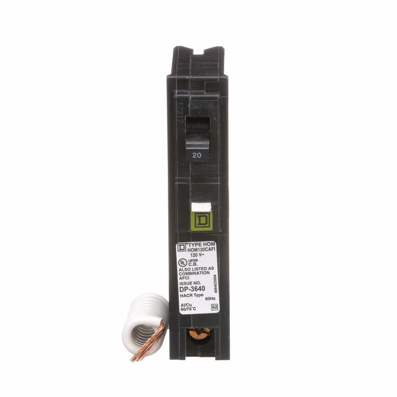 Square D HomeLine 20 amps Surge Single Pole Circuit Breaker