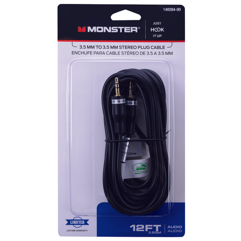 CABLE STEREO 12' BLACK