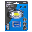 HEADLIGHT LED BLK 150LM