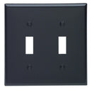 WALLPLATE 2G STD TOG BLK
