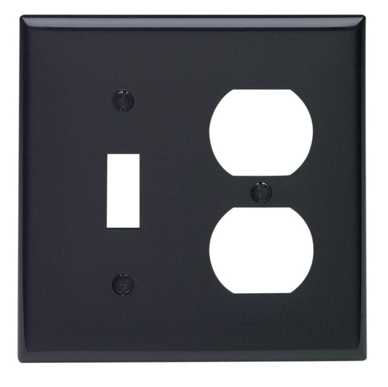 WALLPLATE 2G OUT/TOG BLK
