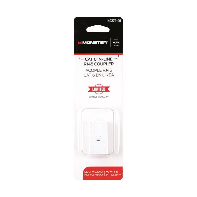 COUPLER CAT6 IN-LINE WHT
