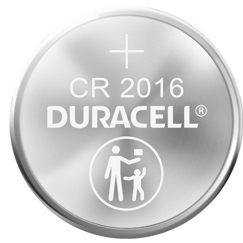 Duracell Lithium Coin 2016 3 V 0.09 mAh Medical Battery 2 pk