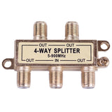 Monster Just Hook It Up 4 Way Coax Splitter 75 ohm 900 MHz 4 pk