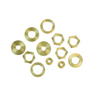 LOCKNUTS ASST BRASS PK12