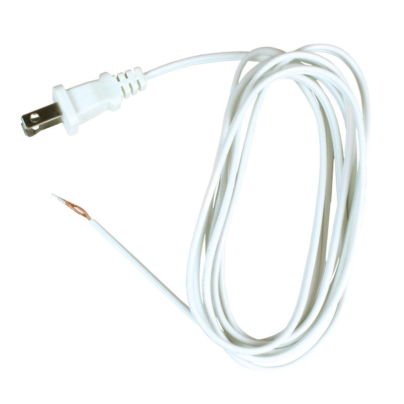 LAMP CORD 8' WHITE PK/1