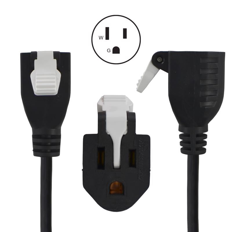 Conntek Indoor 6 ft. L Black 1 to 3 Outlet Cord 14/3 SJT 18/3 SVT