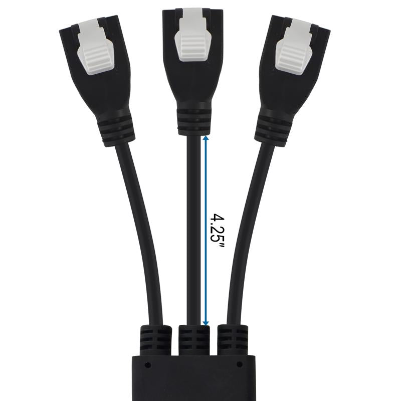 Conntek Indoor 6 ft. L Black 1 to 3 Outlet Cord 14/3 SJT 18/3 SVT