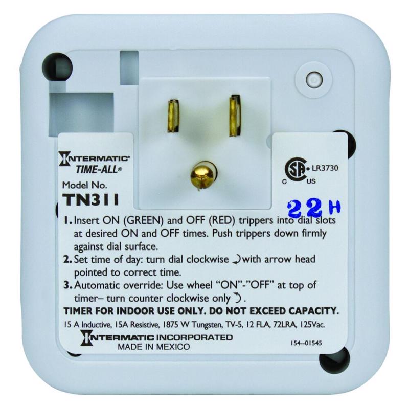 Intermatic Indoor Plug In Timer 125 V White