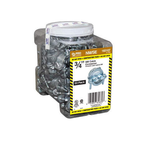 Sigma Engineered Solutions ProConnex NM/SE Clamp Cable Connector 3/4 in. D 50 pk