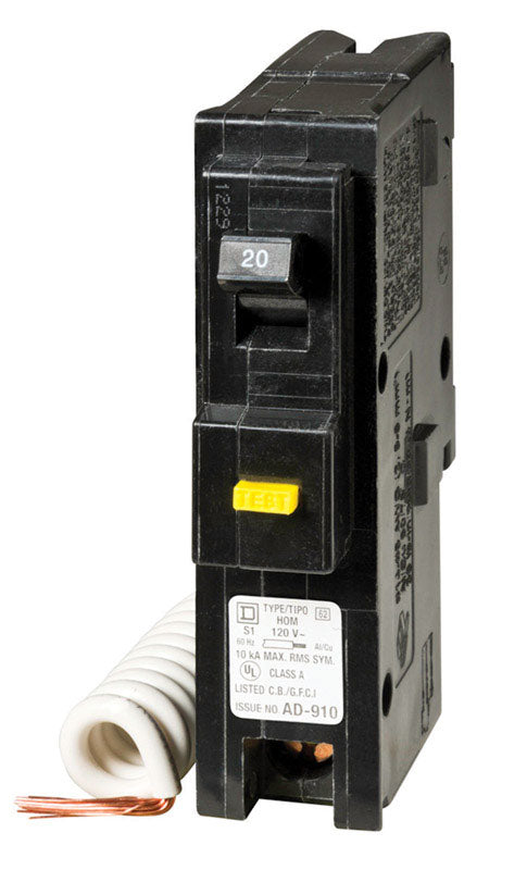 Square D HomeLine 20 amps Surge Single Pole Circuit Breaker