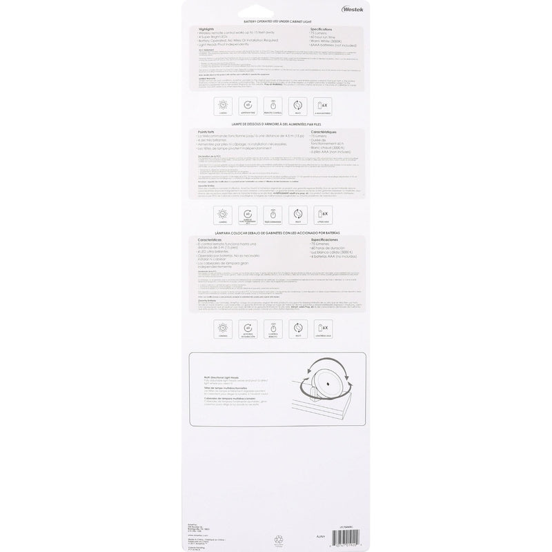 Rite Lite 15.75 in. L White Battery Powered LED Smart-Enabled Strip Light 70 lm