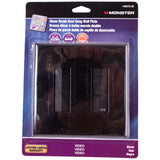 Monster Just Hook It Up Black 2 gang Plastic Home Theater Brush Wall Plate 1 pk
