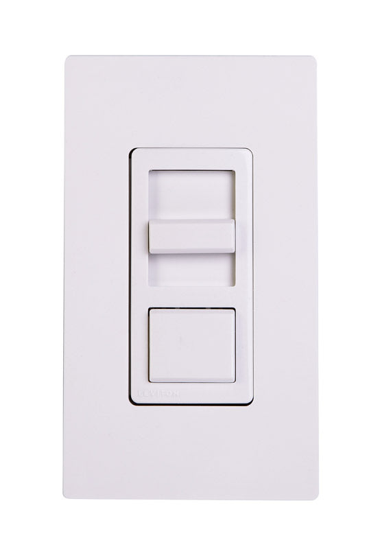 Leviton IllumaTech White 600 W Slide Dimmer Switch 1 pk