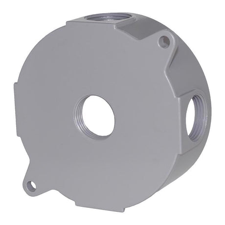 Sigma Engineered Solutions New Work 16 cu in Round Metal Weatherproof Box Gray