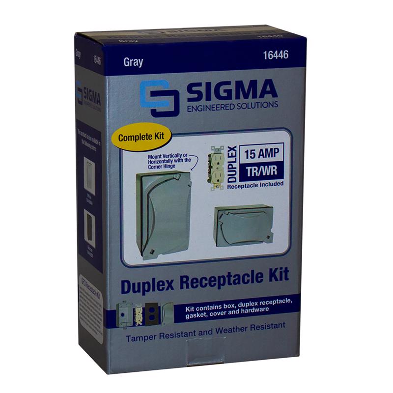 Sigma Engineered Solutions Rectangle Metal 1 gang Duplex Outlet Kit