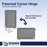 Sigma Engineered Solutions Rectangle Die-Cast Metal 1 gang Weatherproof Cover