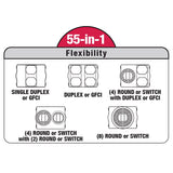 Sigma Engineered Solutions Rectangle Die-Cast Metal 2 gang Weatherproof Cover
