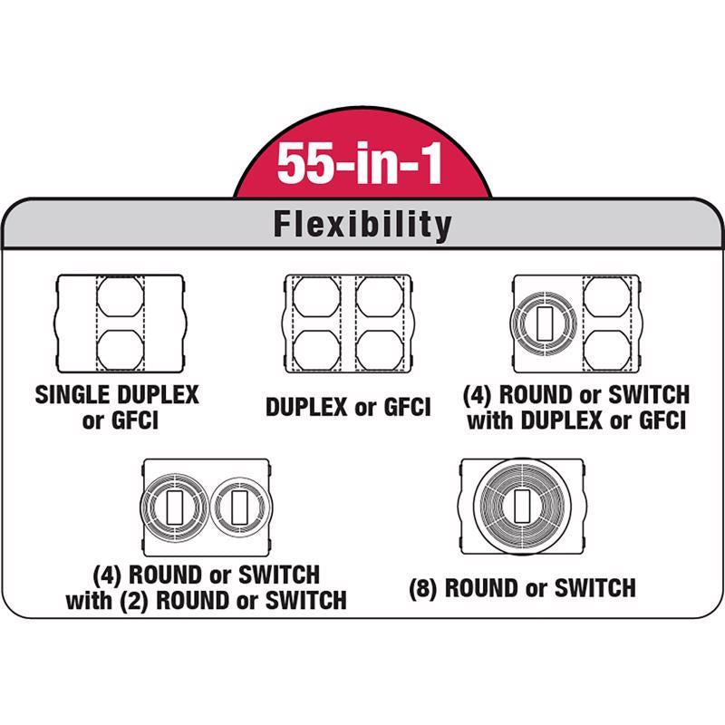 Sigma Engineered Solutions Rectangle Plastic 2 gang Weatherproof Cover