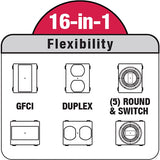 Sigma Engineered Solutions Rectangle Plastic 1 gang Weatherproof Cover