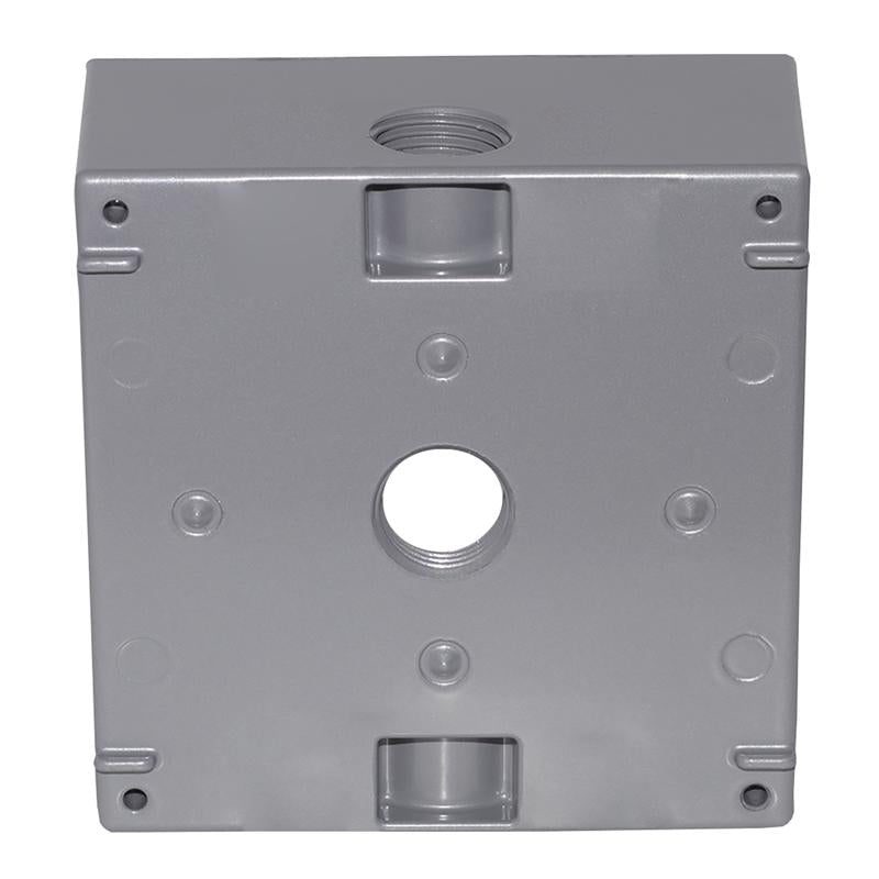 Sigma Engineered Solutions New Work 31 cu in Square Metallic 2 gang Weatherproof Box Gray