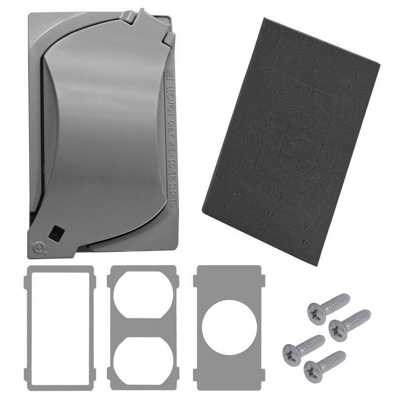 Sigma Engineered Solutions Rectangle Metal 1 gang Universal Cover