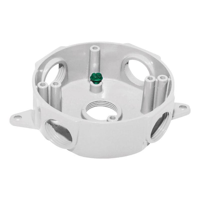 1/2" 5H RND BOX WHT