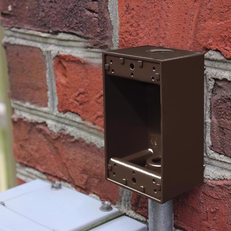 Sigma Engineered Solutions New Work 18.3 cu in Rectangle Metallic 1 gang Weatherproof Box Bronze