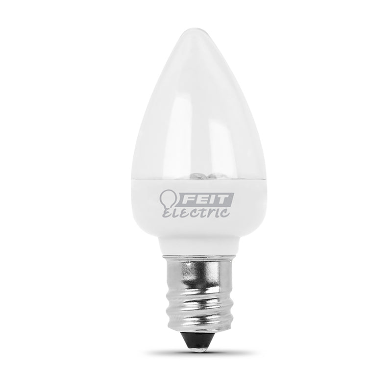 Feit LED Specialty C7 E12 (Candelabra) LED Bulb White 7 Watt Equivalence 2 pk