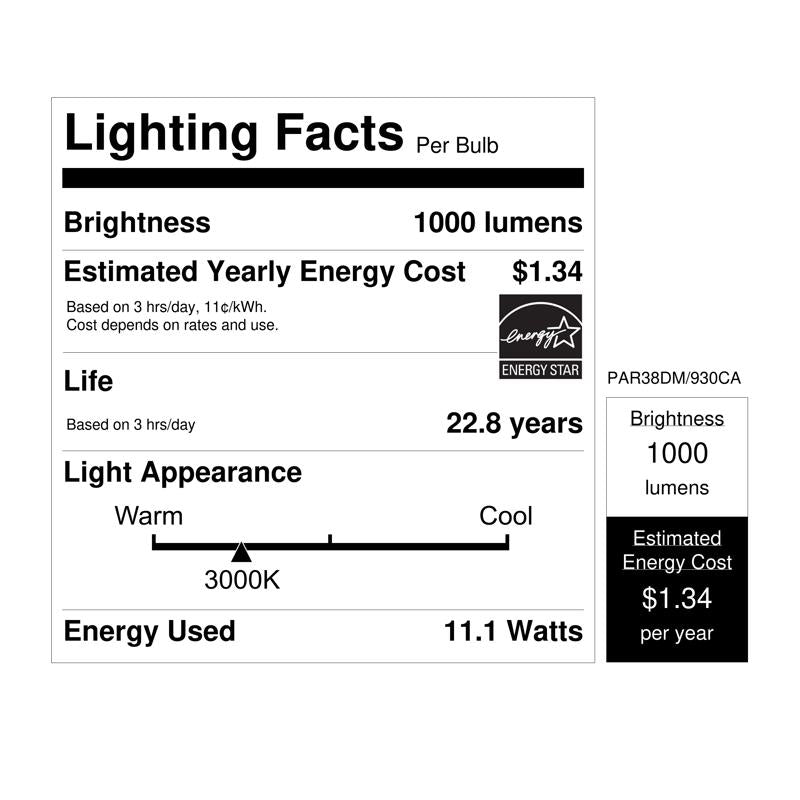 Feit PAR38 E26 (Medium) LED Bulb Bright White 90 Watt Equivalence 1 pk