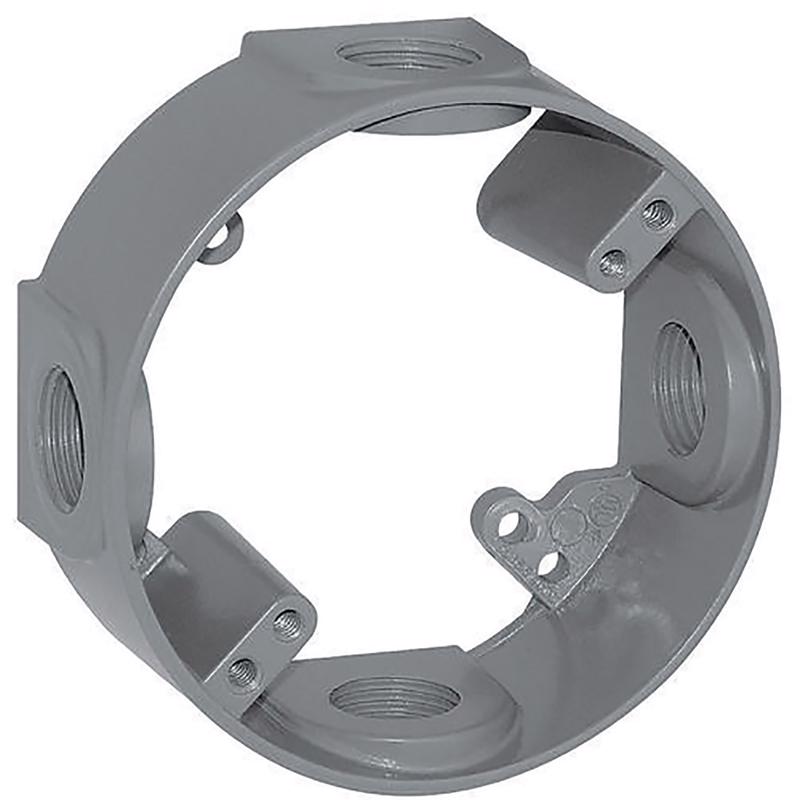 Sigma Engineered Solutions New Work 16.5 cu in Round Metallic Extension Ring Gray