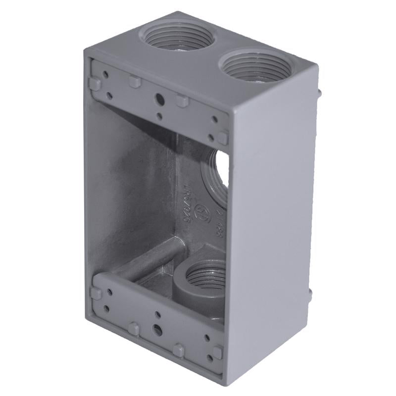 Sigma Engineered Solutions New Work 18.3 cu in Rectangle Metallic 1 gang Weatherproof Box Gray