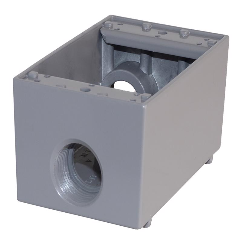 Sigma Engineered Solutions New Work 18.3 cu in Rectangle Metallic 1 gang Weatherproof Box Gray