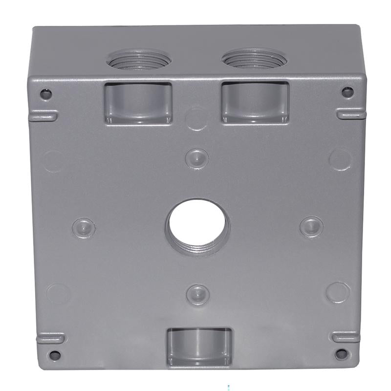 Sigma Engineered Solutions New Work 31 cu in Square Metallic 2 gang Weatherproof Box Gray