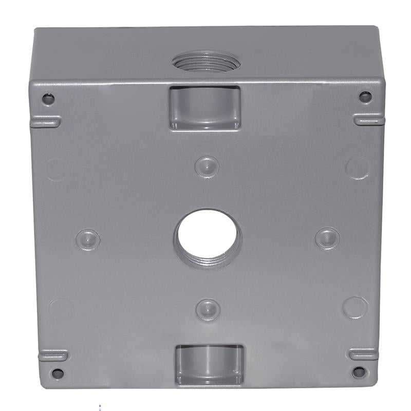 Sigma Engineered Solutions New Work 31 cu in Square Metallic 2 gang Weatherproof Box Gray