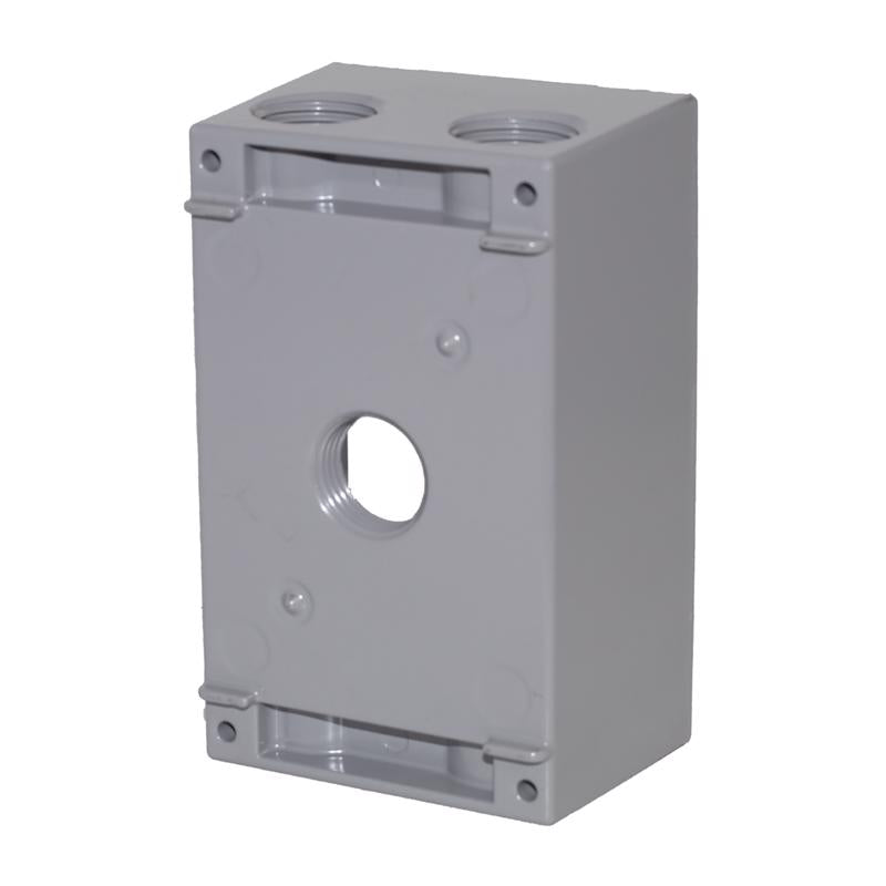 Sigma Engineered Solutions New Work 18.3 cu in Rectangle Metallic 1 gang Weatherproof Box Gray