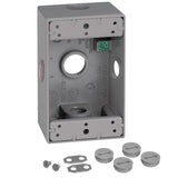 Sigma Engineered Solutions New Work 18.3 cu in Rectangle Metallic 1 gang Weatherproof Box Gray
