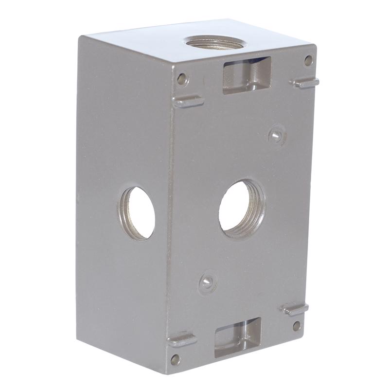 Sigma Engineered Solutions New Work 18.3 cu in Rectangle Metallic 1 gang Weatherproof Box Gray