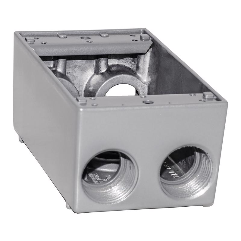 Sigma Engineered Solutions New Work 18.3 cu in Rectangle Metallic 1 gang Weatherproof Box Gray