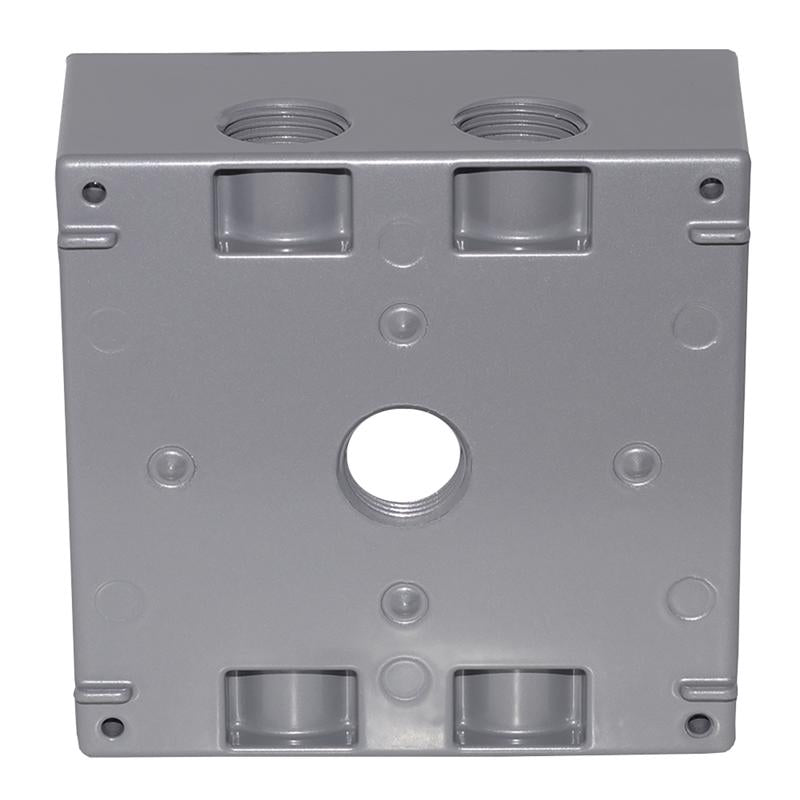 Sigma Engineered Solutions New Work 31 cu in Square Metallic 2 gang Outlet Box Gray