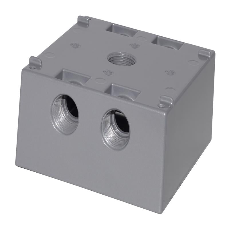 Sigma Engineered Solutions New Work 31 cu in Square Metallic 2 gang Outlet Box Gray