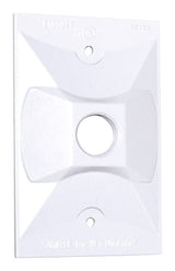 1G CVR W/ ONE 1/2"H WHT